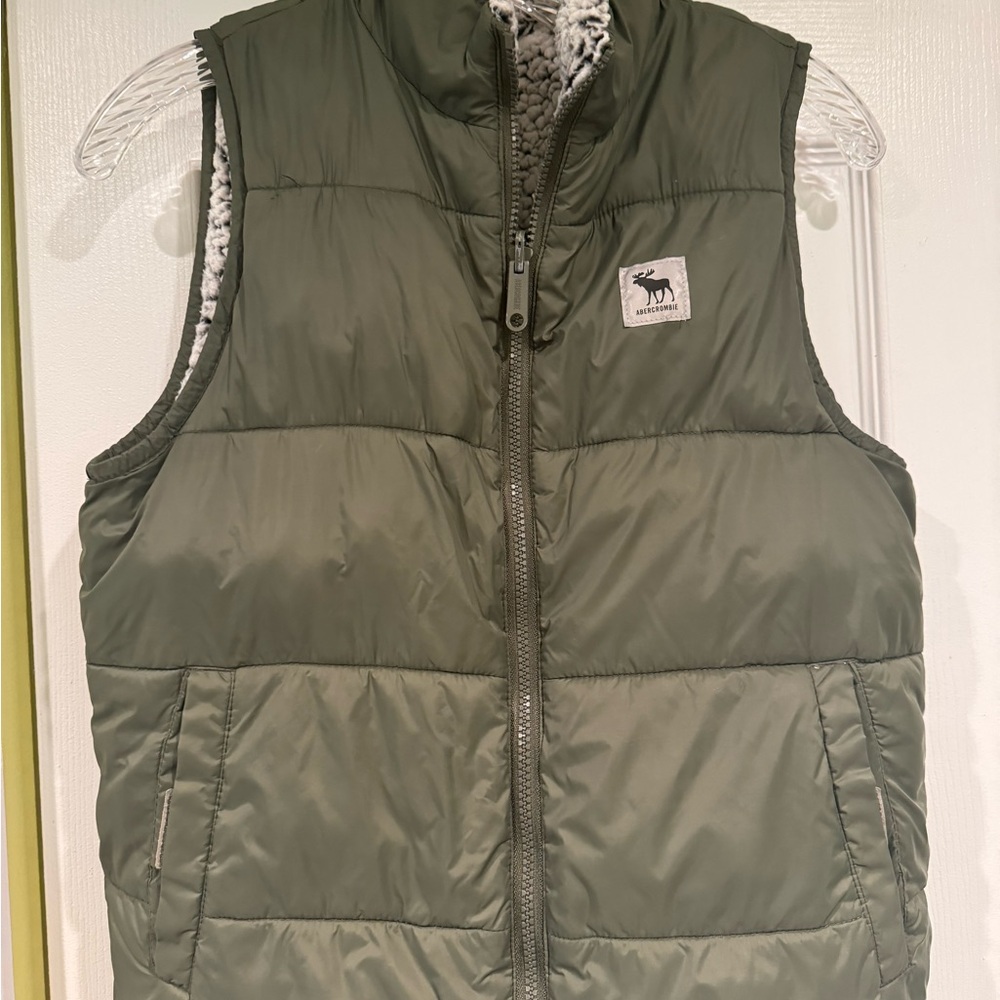 Abercrombie Kids Forest Green Quilted Vest